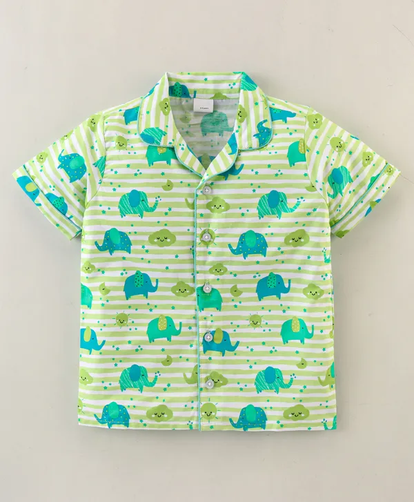 Multicolor_Nylon_Striped_Printed_Top_&_Pyjama_Set_For_Baby_Girls