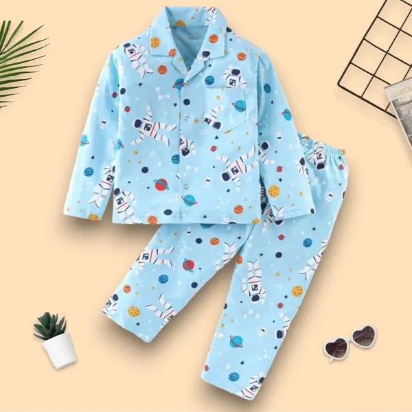 Multicolor_Nylon_Striped_Printed_Top_&_Pyjama_Set_For_Baby_Girls