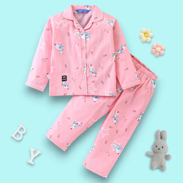Pink_Nylon_Striped_Printed_Top_&_Pyjama_Set_For_Baby_Girls