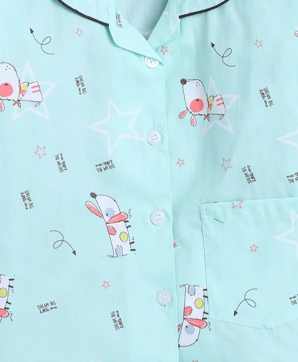 Blue_Nylon_Striped_Printed_Top_&_Pyjama_Set_For_Baby_Girls