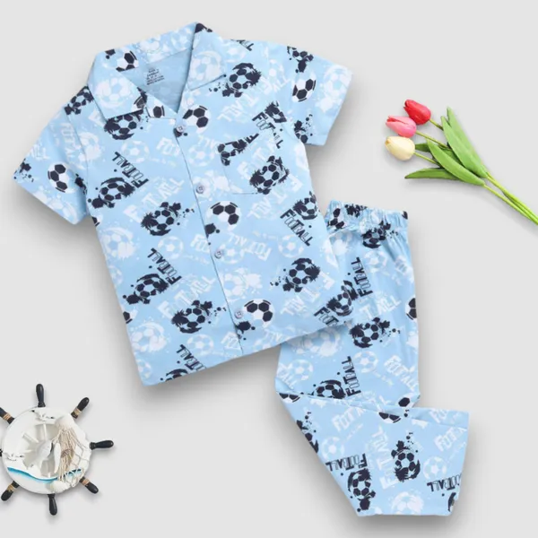 Multicolor_Nylon_Striped_Printed_Top_&_Pyjama_Set_For_Baby_Girls