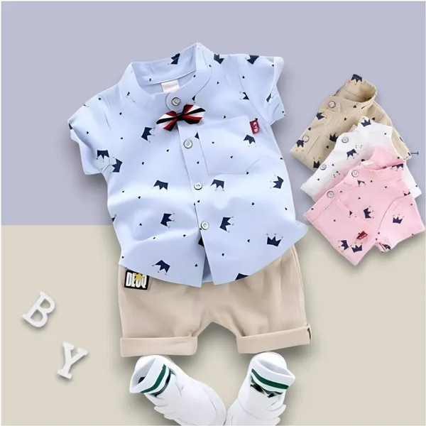 Sky_Cotton_Blend_Text_Print_Casual_Shirt_Shorts_For_Baby_Boys_&_Girls