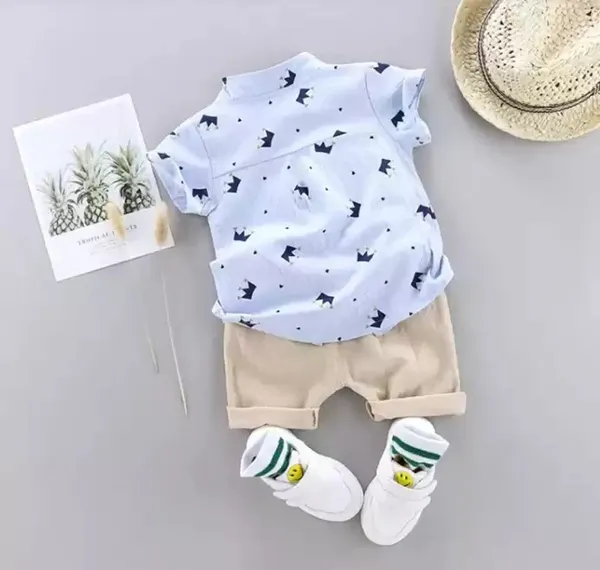 Sky_Cotton_Blend_Text_Print_Casual_Shirt_Shorts_For_Baby_Boys_&_Girls