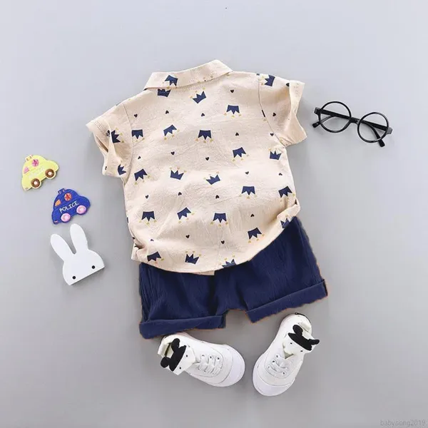 Chiku-Blue_Cotton_Blend_Text_Print_Casual_Shirt_Shorts_For_Baby_Boys_&_Girls
