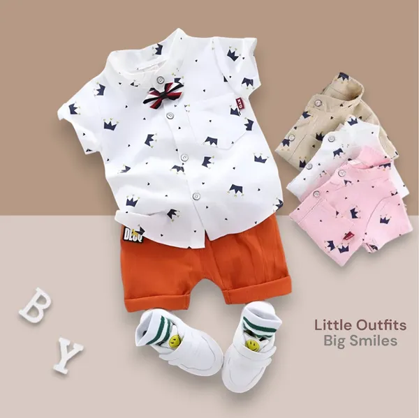 White-Fanta_Cotton_Blend_Text_Print_Casual_Shirt_Shorts_For_Baby_Boys_&_Girls