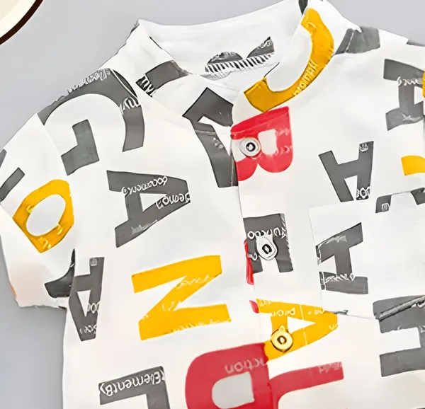 Red_Cotton_Blend_Text_Print_Casual_Shirt_&_Shorts_For_Baby_Boys_&_Girls