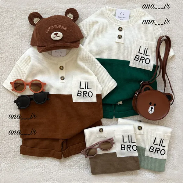 Blue_Cotton_Blend_Text_Print_Casual_Shirt_Shorts_For_Baby_Boys_&_Girls