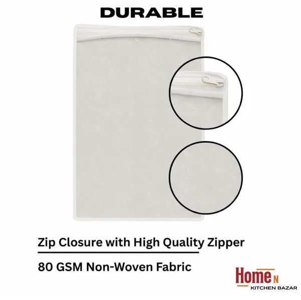 White_Fabric_Storage_Organizer_Multi_Category_With_Zip_Closure_(Pack_Of_10)