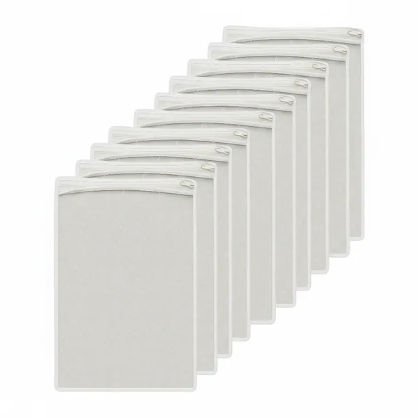 White_Fabric_Storage_Organizer_Multi_Category_With_Zip_Closure_(Pack_Of_10)