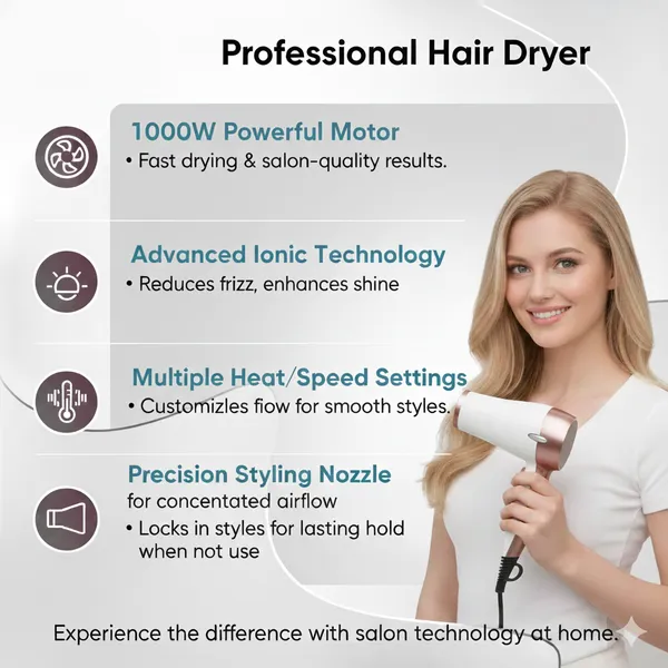 White_Hair_Dryer_For_Women_&_Men_With_Cool_Shot_Button_2_Speed/Heat_Settings_Travel_Friendly_Fast_Hair_Drying_Compact_Hair_Dryer
