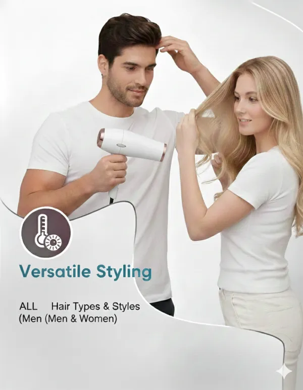 White_Hair_Dryer_For_Women_&_Men_With_Cool_Shot_Button_2_Speed/Heat_Settings_Travel_Friendly_Fast_Hair_Drying_Compact_Hair_Dryer