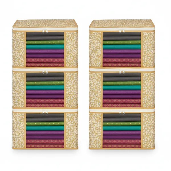 Beige_Top_Rated_Multicategory_Clothes_Storage_Organizer_(Pack_Of_6)