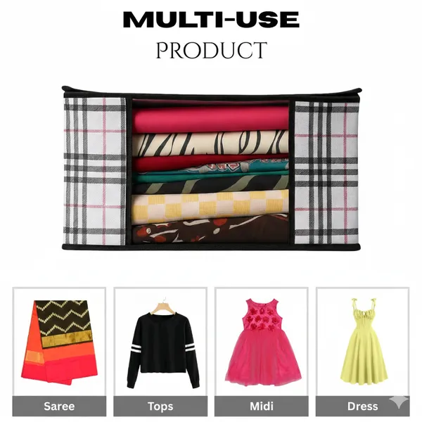 White_And_Black_Modern_Fabric_Clothes_Storage_Box_Home_&_Closet_Organizer_(Pack_Of_3)
