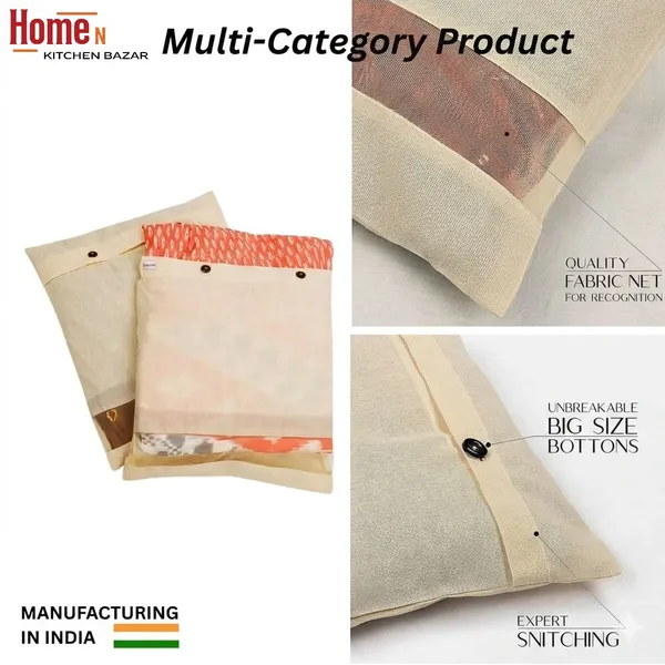 Beige_Cotton_Saree_Covers_With_Button_Closure_&_Net_Window_|_Heavyduty_Saree_Storage_Bags_(Pack_Of_12)