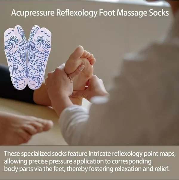 Reflexology_Socks_With_Trigger_Point_Massage_Tool,Foot_Pain_Relief_and_Acupressure_Reflexology_Foot_Massage_Socks_For_Women,Reflexology_Chart_of_Both_Sole_and_Instep_1_Pairs_(Women)