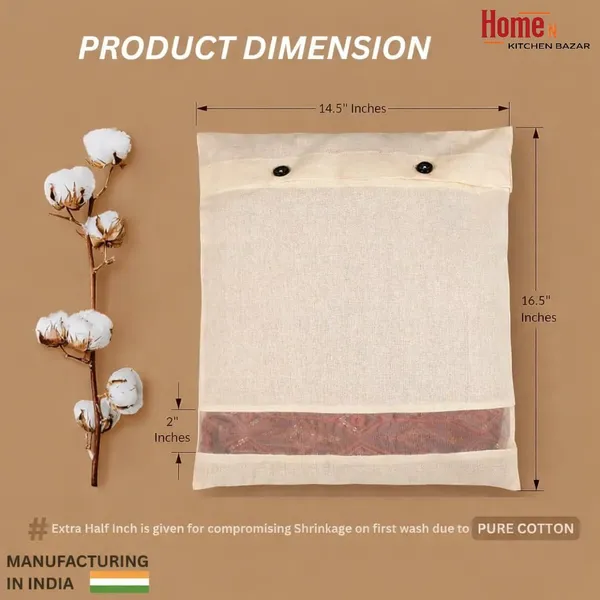 Beige_Cotton_Saree_Covers_With_Button_Closure_&_Net_Window_|_Heavyduty_Saree_Storage_Bags_(Pack_Of_8)