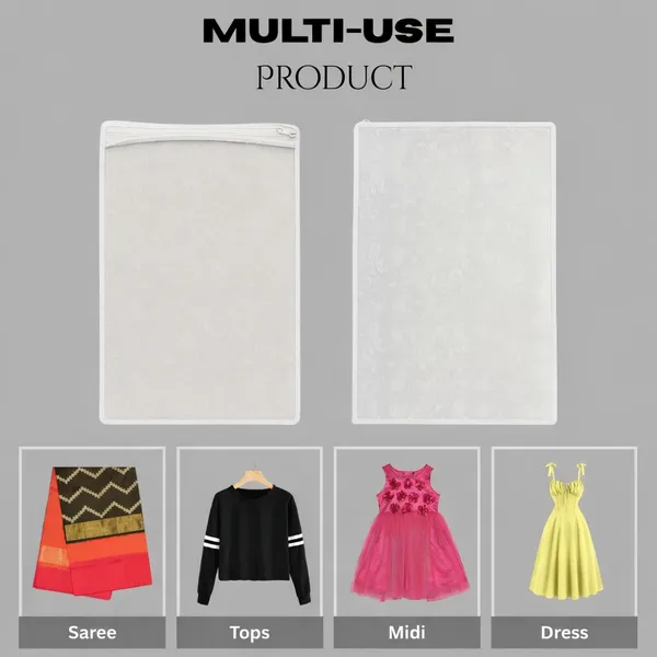 White_Fabric_Storage_Organizer_Multi_Category_With_Zip_Closure_(Pack_Of_6)