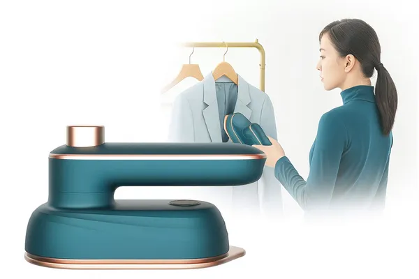 Green_Portable_Travel_Steamer_For_Clothes_Handheld_Mini_Iron_Dry_&_Wet_Ironing_Small_Size_Suitable_For_Outing_&_Home