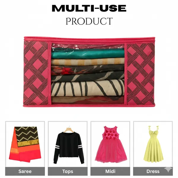 Pack_Of_12_Red_Space_Saving_Storage_Box_For_Clothes_&_Home_Linen_Organizer