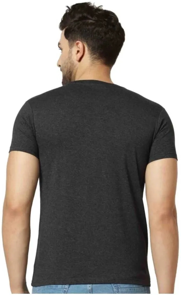 Black_Cotton_Blend_Half_Sleeve_Solid_Round_Neck_Regular_T-Shirt_For_Men