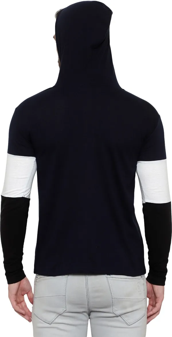 Pure_Cotton_Full_Sleeve_Colorblock_Hooded_Neck_Regular_T-Shirt_For_Men