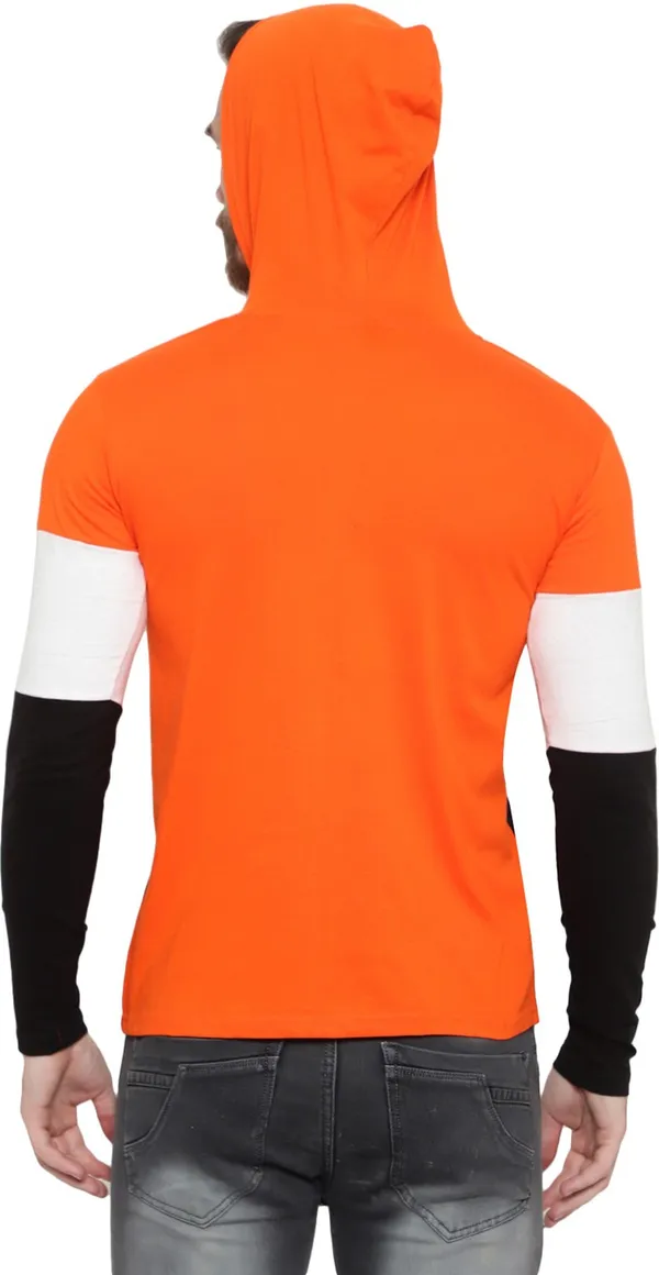 Pure_Cotton_Full_Sleeve_Colorblock_Hooded_Neck_Regular_T-Shirt_For_Men