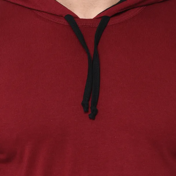 Maroon_&_Black_Cotton_Blend_Full_Sleeve_Striped_Hooded_Neck_Regular_T-Shirt_For_Men