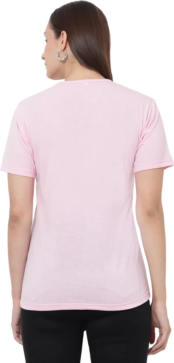 Black_&_Pink_Cotton_Blend_Half_Sleeve_Printed_Round_Neck_Regular_T-Shirt_For_Women