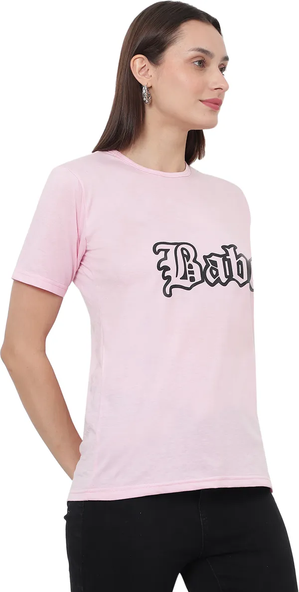 Black_&_Pink_Cotton_Blend_Half_Sleeve_Printed_Round_Neck_Regular_T-Shirt_For_Women