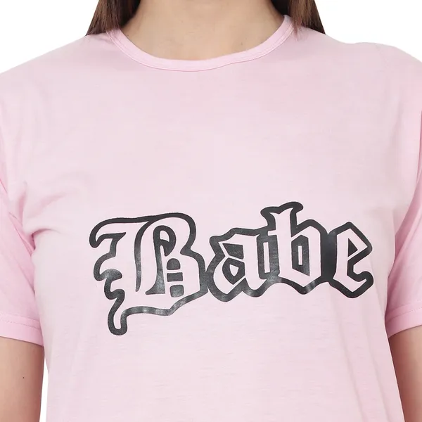 Black_&_Pink_Cotton_Blend_Half_Sleeve_Printed_Round_Neck_Regular_T-Shirt_For_Women