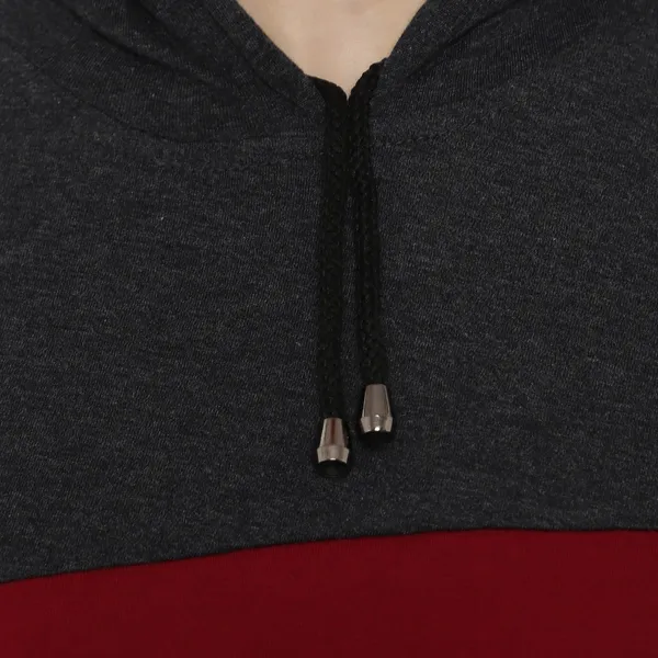 Pure_Cotton_Full_Sleeve_Colorblock_Hooded_Neck_Regular_T-Shirt_For_Women