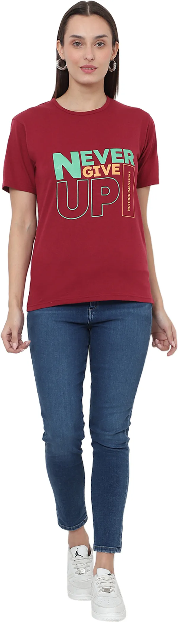 Black_Cotton_Blend_Half_Sleeve_Printed_Round_Neck_Regular_T-Shirt_For_Women