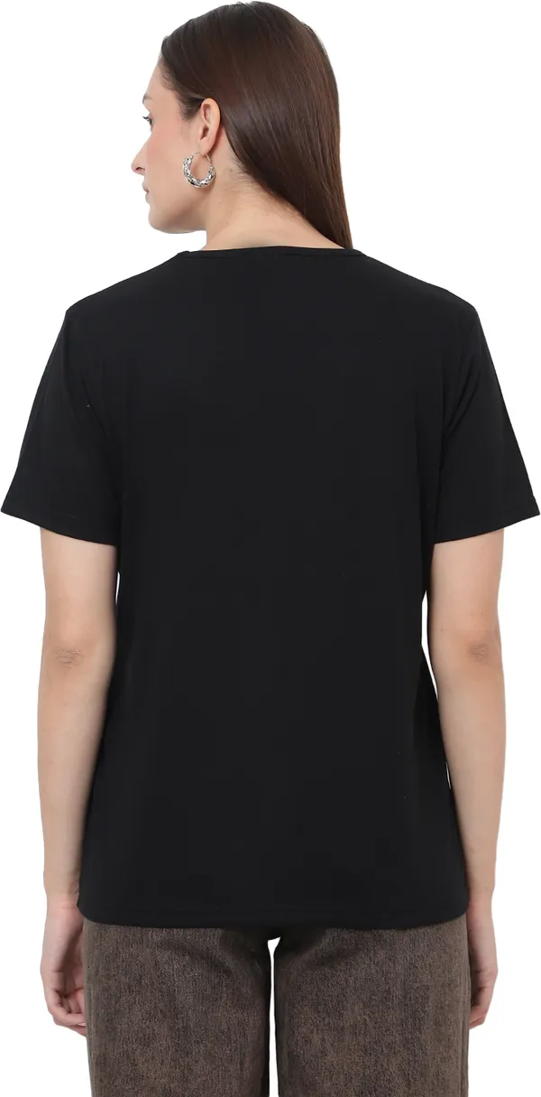 Black_Cotton_Blend_Half_Sleeve_Printed_Round_Neck_Regular_T-Shirt_For_Women