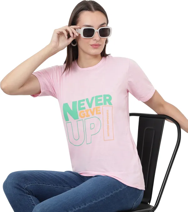 Black_Cotton_Blend_Half_Sleeve_Printed_Round_Neck_Regular_T-Shirt_For_Women