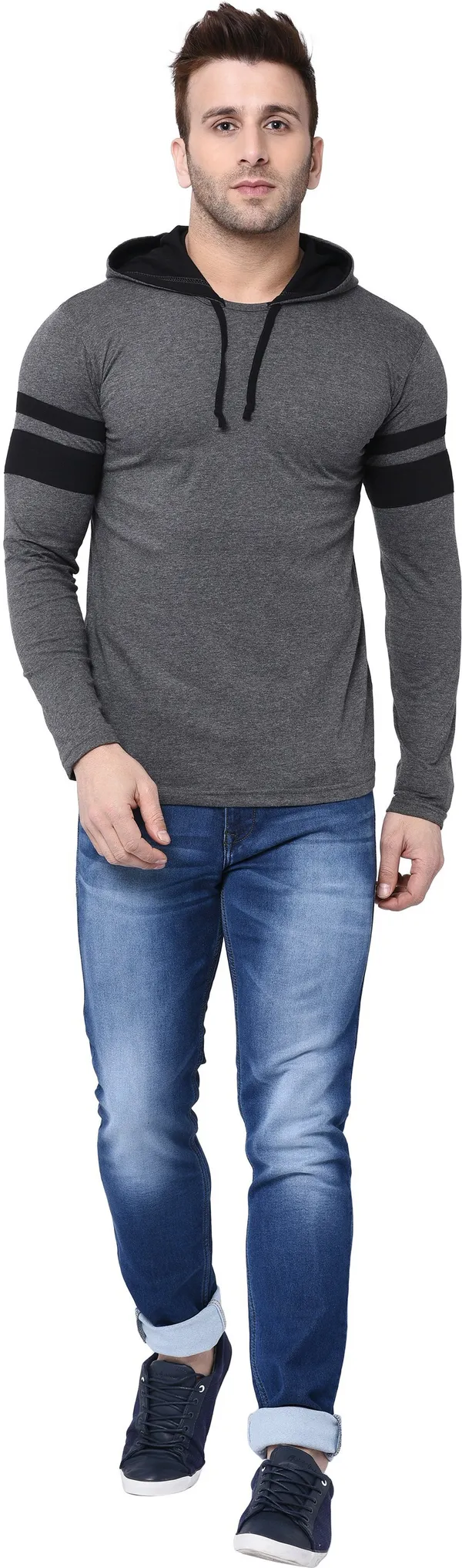 Grey_Cotton_Blend_Full_Sleeve_Colorblock_Round_Neck_Regular_T-Shirt_For_Men