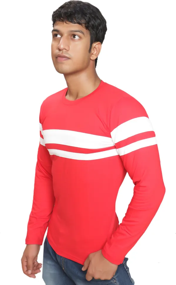 Red_Cotton_Blend_Full_Sleeve_Striped_Round_Neck_Regular_T-Shirt_For_Men