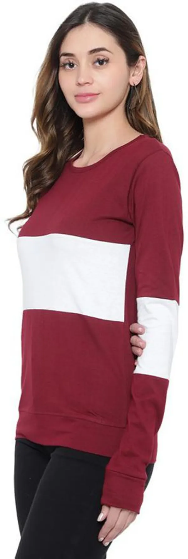 Maroon_&_White_Pure_Cotton_Full_Sleeve_Round_Neck_Chevron_&_Zig_Zag_Sweatshirt_For_Women