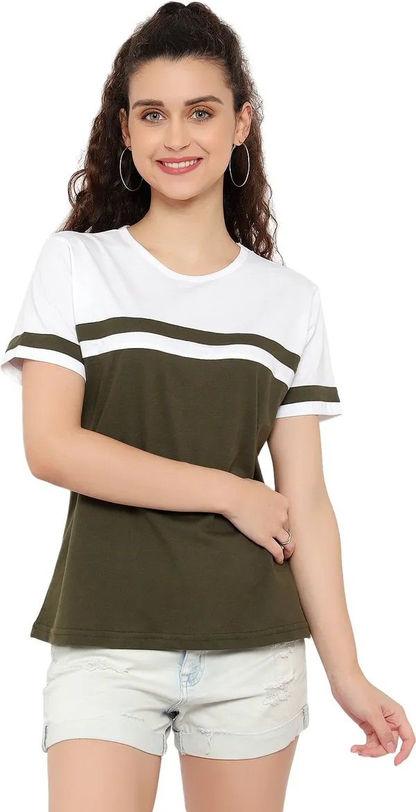 Pure_Cotton_Half_Sleeve_Colorblock_Round_Neck_Regular_T-Shirt_For_Women_(pack_Of_2)
