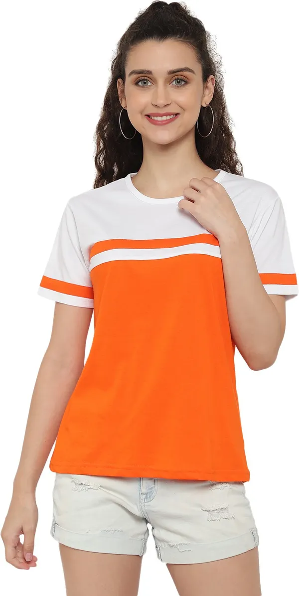 Pure_Cotton_Half_Sleeve_Colorblock_Round_Neck_Regular_T-Shirt_For_Women_(Pack_Of_2)