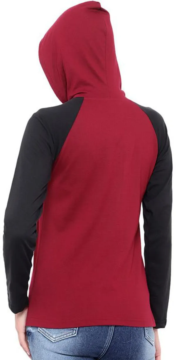 Maroon_&_Black_Pure_Cotton_Full_Sleeve_Hooded_Neck_Color_Block_Sweatshirt_For_Women