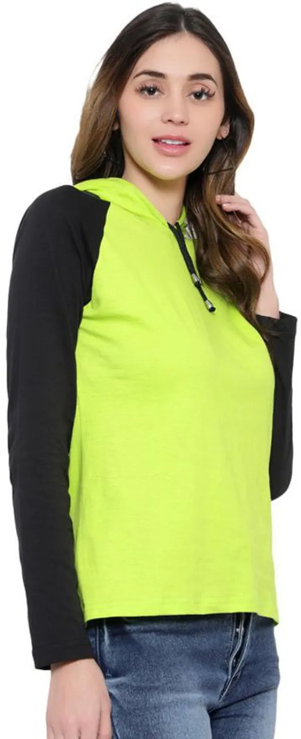 Light_Green_&_Black_Pure_Cotton_Full_Sleeve_Hooded_Neck_Color_Block_Sweatshirt_For_Women