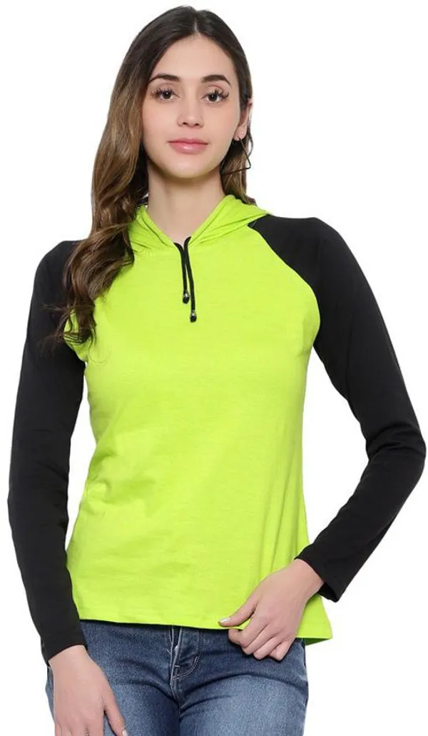 Light_Green_&_Black_Pure_Cotton_Full_Sleeve_Hooded_Neck_Color_Block_Sweatshirt_For_Women