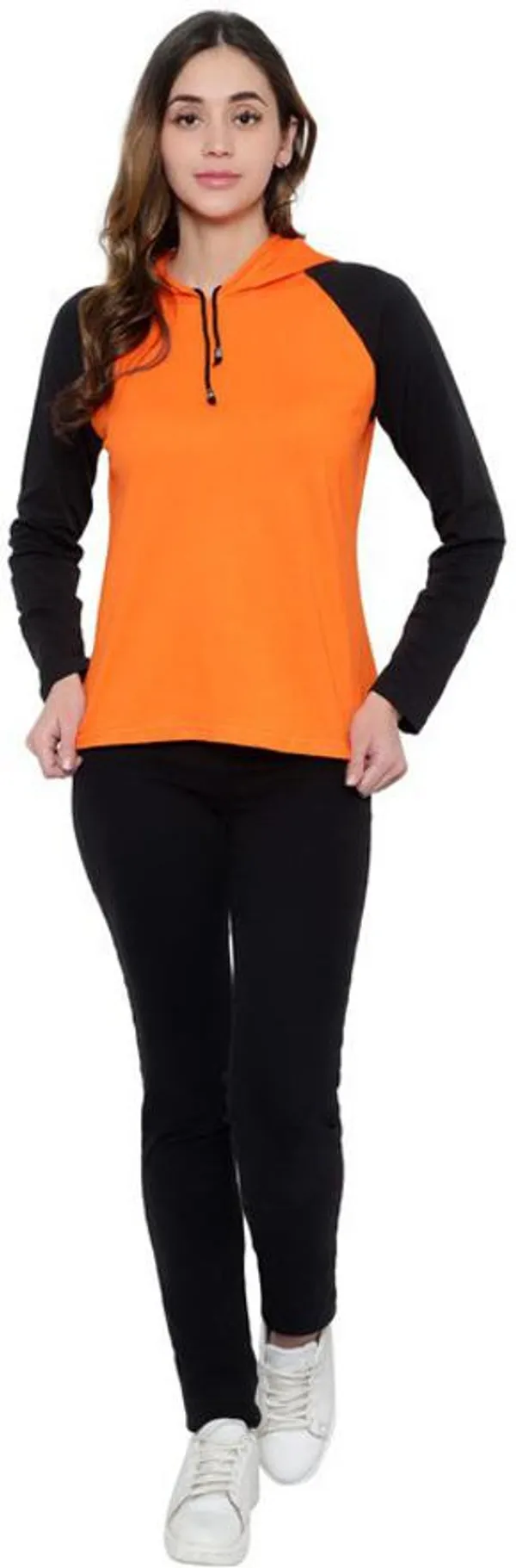 Black_&_Orange_Pure_Cotton_Full_Sleeve_Hooded_Neck_Color_Block_Sweatshirt_For_Women