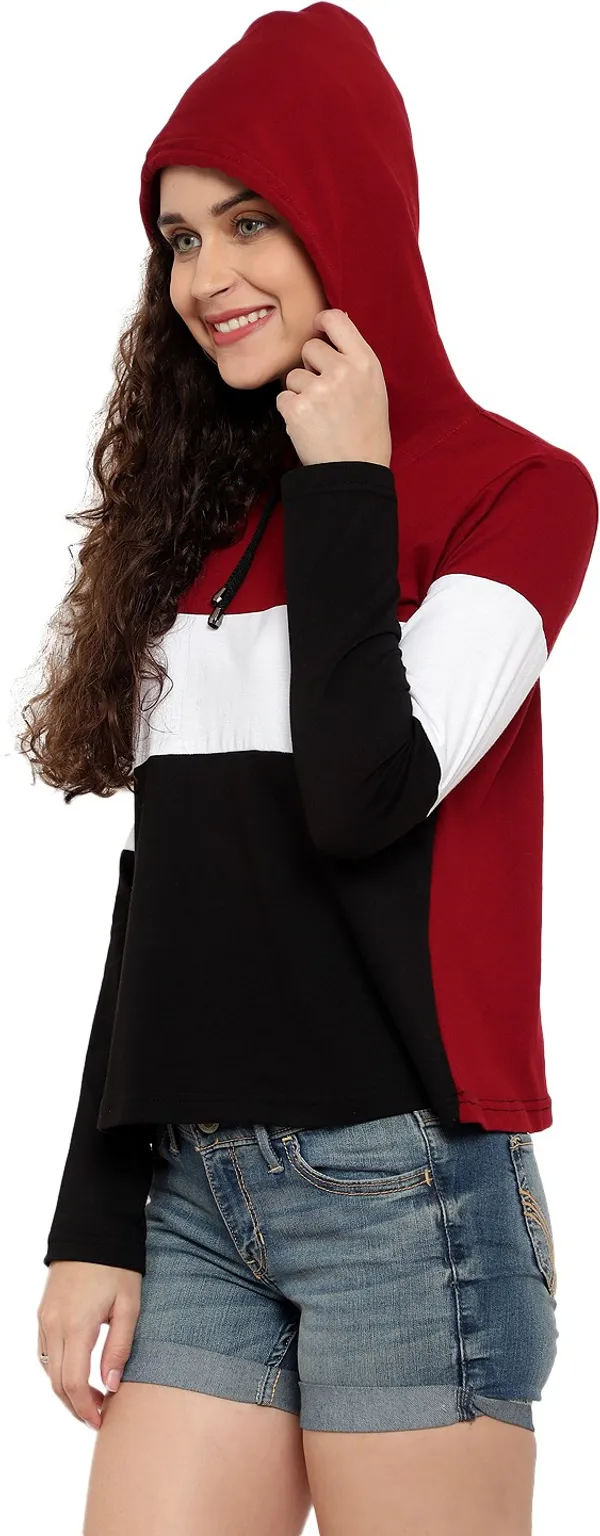 Pure_Cotton_Full_Sleeve_Striped_Hooded_Neck_Regular_T-Shirt_For_Women_(pack_Of_2)