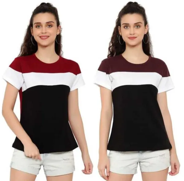 Cotton_Blend_Half_Sleeve_Colorblock_Round_Neck_Regular_T-Shirt_For_Women_(pack_Of_2)