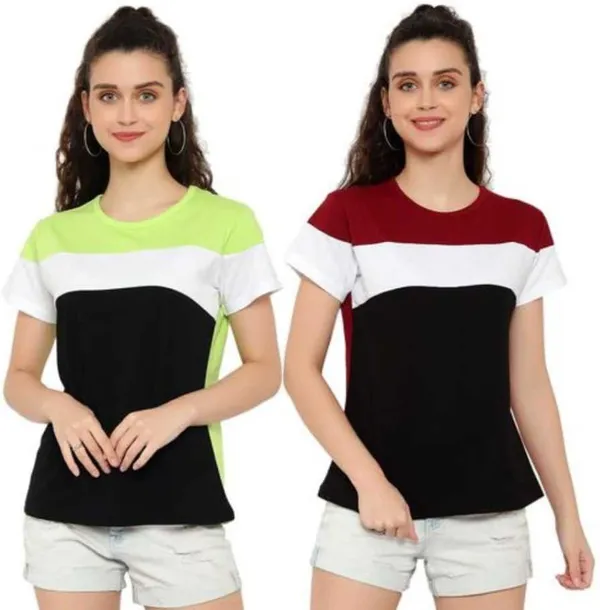 Cotton_Blend_Half_Sleeve_Colorblock_Round_Neck_Regular_T-Shirt_For_Women_(pack_Of_2)