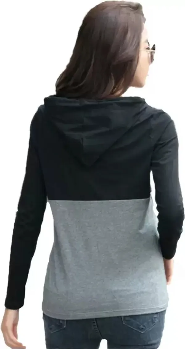 Black_&_Grey_Cotton_Blend_Full_Sleeve_Solid_Round_Neck_Regular_T-Shirt_For_Women