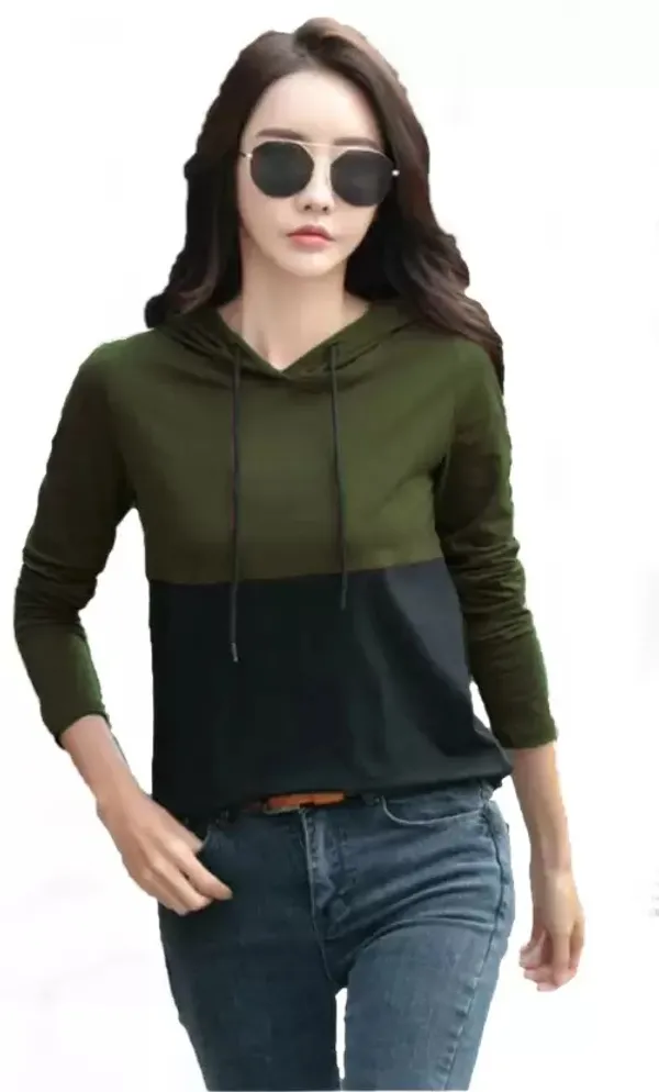 Maroon_&_Black_Cotton_Blend_Full_Sleeve_Colorblock_Round_Neck_Regular_T-Shirt_For_Women