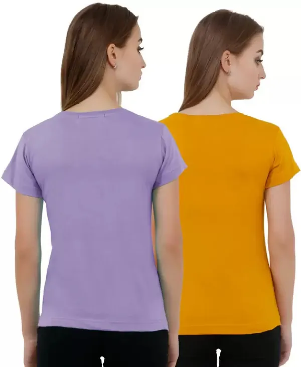 Black_&_Pink_Pure_Cotton_Half_Sleeve_Solid_Round_Neck_Regular_T-Shirt_For_Women_(Pack_Of_2)