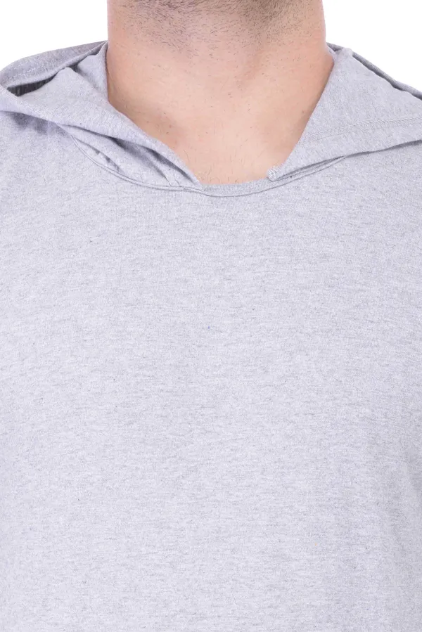 Grey_Cotton_Blend_Full_Sleeve_Solid_Hooded_Neck_Regular_T-Shirt_For_Men